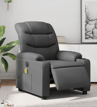 Massagesessel Elektrisch Grau Kunstleder