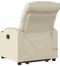 Massagesessel mit Aufstehhilfe Creme Kunstleder