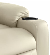 Massagesessel mit Aufstehhilfe Creme Kunstleder
