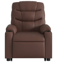 Massagesessel mit Aufstehhilfe Braun Kunstleder