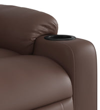 Massagesessel mit Aufstehhilfe Braun Kunstleder