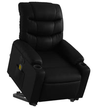 Massagesessel mit Aufstehhilfe Elektrisch Schwarz Kunstleder