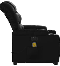 Massagesessel mit Aufstehhilfe Elektrisch Schwarz Kunstleder