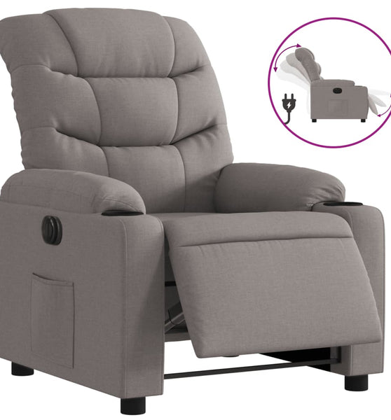 Relaxsessel Elektrisch Taupe Stoff