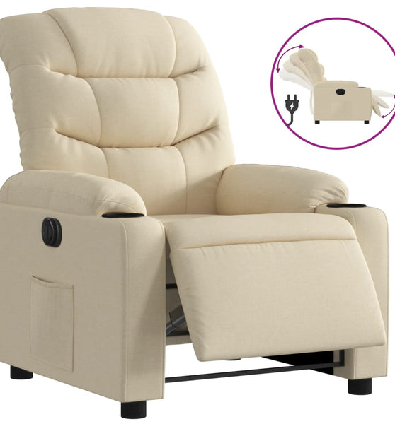 Relaxsessel Elektrisch Creme Stoff