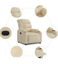 Relaxsessel Elektrisch Creme Stoff