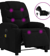 Massagesessel Elektrisch Schwarz Stoff