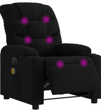 Massagesessel Elektrisch Schwarz Stoff