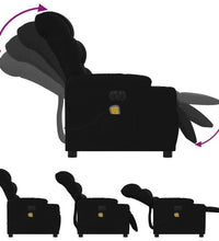Massagesessel Elektrisch Schwarz Stoff