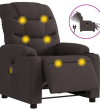 Massagesessel Elektrisch Dunkelbraun Stoff