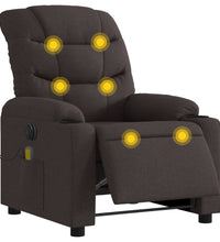 Massagesessel Elektrisch Dunkelbraun Stoff