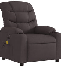 Massagesessel Elektrisch Dunkelbraun Stoff