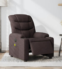 Massagesessel Elektrisch Dunkelbraun Stoff