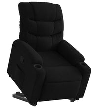 Relaxsessel mit Aufstehhilfe Schwarz Stoff