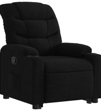 Relaxsessel mit Aufstehhilfe Schwarz Stoff