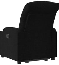 Relaxsessel mit Aufstehhilfe Schwarz Stoff