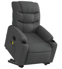 Massagesessel mit Aufstehhilfe Dunkelgrau Stoff