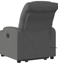 Massagesessel mit Aufstehhilfe Dunkelgrau Stoff
