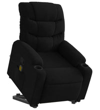 Massagesessel mit Aufstehhilfe Schwarz Stoff