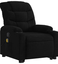 Massagesessel mit Aufstehhilfe Schwarz Stoff
