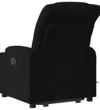 Massagesessel mit Aufstehhilfe Schwarz Stoff