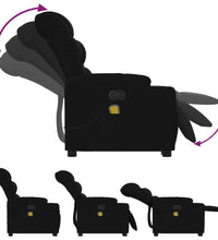 Massagesessel mit Aufstehhilfe Schwarz Stoff