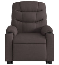 Massagesessel mit Aufstehhilfe Dunkelbraun Stoff