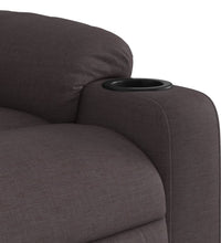 Massagesessel mit Aufstehhilfe Dunkelbraun Stoff
