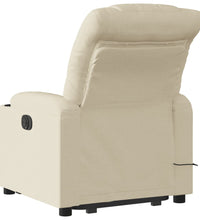 Massagesessel mit Aufstehhilfe Creme Stoff