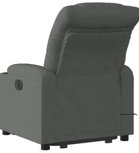 Elektrischer Massagesessel mit Aufstehhilfe Dunkelgrau Stoff