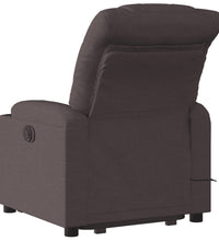 Elektrischer Massagesessel mit Aufstehhilfe Dunkelbraun Stoff