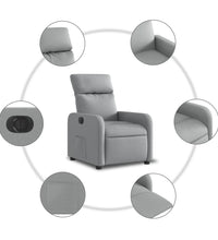 Relaxsessel Elektrisch Hellgrau Stoff