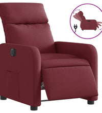 Relaxsessel Elektrisch Weinrot Stoff