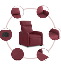 Relaxsessel Elektrisch Weinrot Stoff