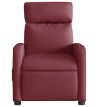 Relaxsessel Elektrisch Weinrot Stoff