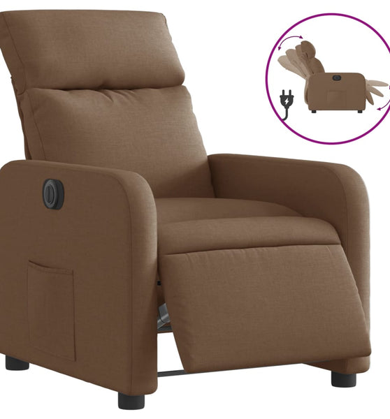 Relaxsessel Elektrisch Braun Stoff
