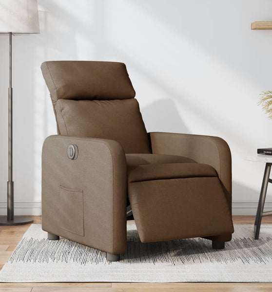 Relaxsessel Elektrisch Braun Stoff
