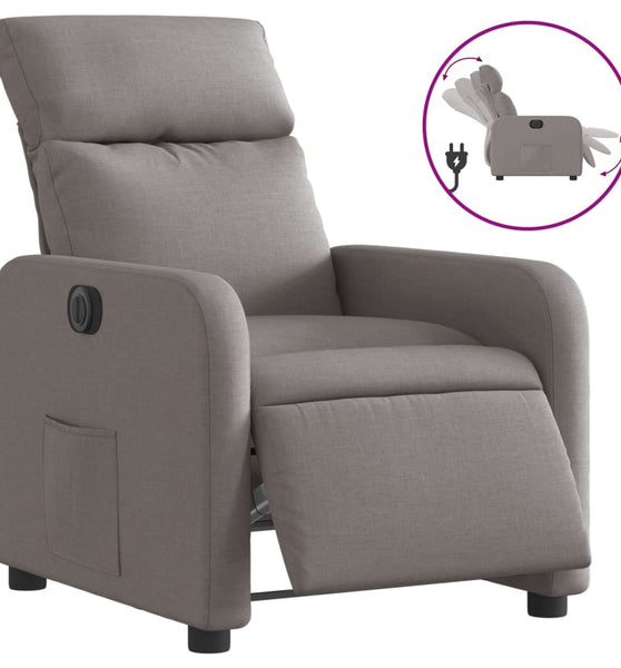 Relaxsessel Elektrisch Taupe Stoff