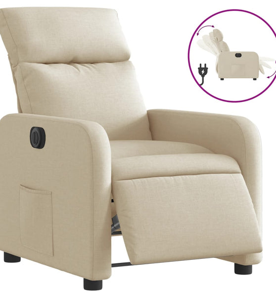 Relaxsessel Elektrisch Creme Stoff