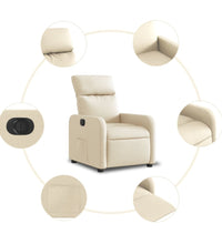 Relaxsessel Elektrisch Creme Stoff