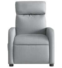Massagesessel Elektrisch Hellgrau Stoff