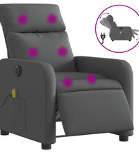 Massagesessel Elektrisch Dunkelgrau Stoff