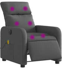 Massagesessel Elektrisch Dunkelgrau Stoff