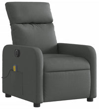 Massagesessel Elektrisch Dunkelgrau Stoff