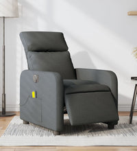 Massagesessel Elektrisch Dunkelgrau Stoff