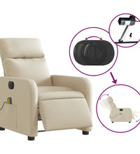 Massagesessel Elektrisch Creme Stoff