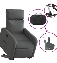 Relaxsessel mit Aufstehhilfe Dunkelgrau Stoff