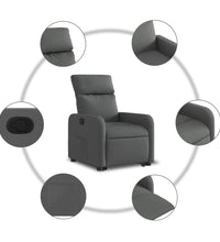 Relaxsessel mit Aufstehhilfe Dunkelgrau Stoff