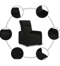Relaxsessel mit Aufstehhilfe Schwarz Stoff