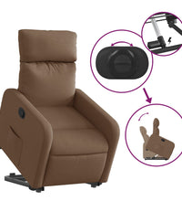 Relaxsessel mit Aufstehhilfe Braun Stoff